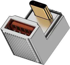 USB-C USB 3.1 Type C Male to USB 3.0 A Female 10Gbps OTG Data 120W Power Opposite U Shape Back Angled Adapter Alloy Shell Mecha Cyberpunk Style USB-C USB 3.1 Type C Male to USB 3.0 A Female 10Gbps OTG Data 120W Power Opposite U Shape Back Angled Adapter Alloy Shell Mecha Cyberpunk Style