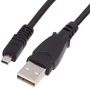 USB 2.0 Type-A to Camera Mini 8P Data Power Cable for Coolpix UC-E6 UC-E16 UC-E17 DSC-W DMC-S EX-Z