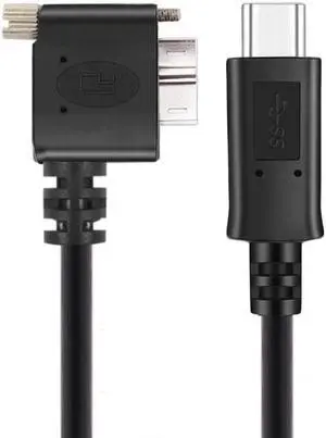 5Gbps USB-C Type-C Host to Micro USB3.0 Screw Mount 90 Degree Left Angled for Industrial Camera Storage
