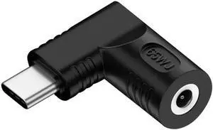 DC Jack 4.8x1.7mm Input to USB-C Type-C Angled 90 Degree Power Plug Charge Adapter for Laptop Phone