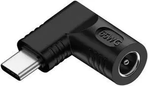 DC Jack 5.5x2.1mm Input to USB-C Type-C Angled 90 Degree Power Plug Charge Adapter for Laptop Phone DC Jack 5.5x2.1mm Input to USB-C Type-C Angled 90 Degree Power Plug Charge Adapter for Laptop Phone