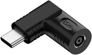 DC Jack 4.5x3.0mm Input to USB-C Type-C Angled 90 Degree Power Plug Charge Adapter for Laptop Phone DC Jack 4.5x3.0mm Input to USB-C Type-C Angled 90 Degree Power Plug Charge Adapter for Laptop Phone