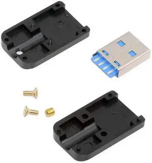 USB 3.0 Type-A Male Plug Connector Solder Type with Aluminum Alloy Shell Black Customization for 6.0mm Cable USB 3.0 Type-A Male Plug Connector Solder Type with Aluminum Alloy Shell Black Customization for 6.0mm Cable