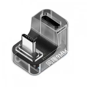 Type-C Smart LED Display USB-C Male to Female Extension Adapter USB4.0 40Gbps 140W Opposite U Shape Back Angled Current Voltage Monitoring Type-C Smart LED Display USB-C Male to Female Extension Adapter USB4.0 40Gbps 140W Opposite U Shape Back Angled Current Voltage Monitoring