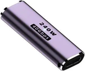 USB4 Type C Female to Female 240W Power 40Gbps Data 8K Video Extender Adapter for NS Phone Laptop USB4 Type C Female to Female 240W Power 40Gbps Data 8K Video Extender Adapter for NS Phone Laptop