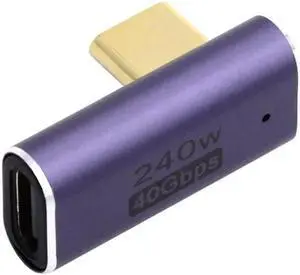 USB4 Type C Male to Female 240W Power 40Gbps Data 8K Video Adapter Low Profile Left Right Angled for NS Phone Laptop USB4 Type C Male to Female 240W Power 40Gbps Data 8K Video Adapter Low Profile Left Right Angled for NS Phone Laptop