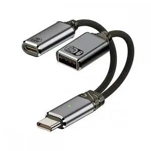 USB-C Type-C Male to 480Mbps USB 2.0 Female OTG & 100W PD Power Cable for Laptop Tablet Phone