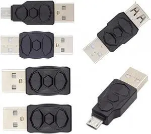 6pcs/lot Type-A Micro USB 2.0 Mini USB 5Pin Male to Female Extension Data Power Adapter