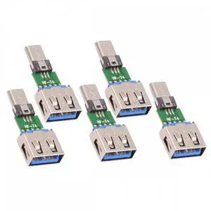 5pcs/lot Micro USB 2.0 5Pin Male Connector to USB Type-A Female OTG Data PCBA Adapter for Tablet Phone