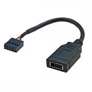 Cable Single USB 3.1 Front Panel Socket Key-A Type-E to USB 2.0 9Pin 10Pin Mainboard Header Male Extension Cable