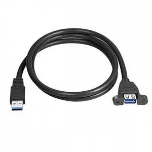 USB 3.0 Type A Male to Type A Female Extension Cable 50cm Panel Mount Type for Laptop Desktop