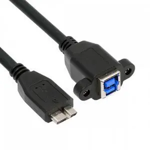 USB 3.0 Type-B Female to USB3.0 Micro-B Male Cable Extension 5Gbps for Disk SSD Camera Data 30cm
