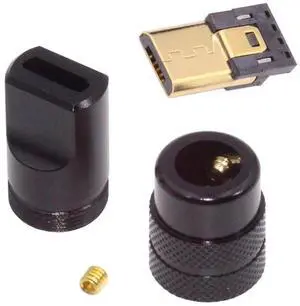 Micro USB2.0 5Pin Male Plug Connector Solder Type with Aluminum Alloy Shell Black Customization for 4.0mm~6.0mm Cable Micro USB2.0 5Pin Male Plug Connector Solder Type with Aluminum Alloy Shell Black Customization for 4.0mm~6.0mm Cable