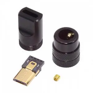 Micro USB2.0 5Pin Male Plug Connector Solder Type with Aluminum Alloy Shell Black Customization for 4.0mm~6.0mm Cable Micro USB2.0 5Pin Male Plug Connector Solder Type with Aluminum Alloy Shell Black Customization for 4.0mm~6.0mm Cable