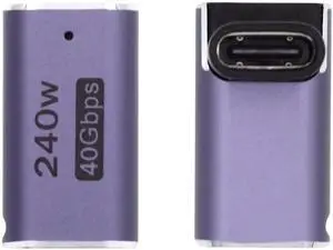 USB4 Type C Female to Female 240W Power 40Gbps Data 8K Video Adapter Up Down Angled for NS Phone Laptop USB4 Type C Female to Female 240W Power 40Gbps Data 8K Video Adapter Up Down Angled for NS Phone Laptop