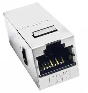 10-Gigabit UTP CAT7 Keystone Coupler RJ45 Female to Female Shield 8P8C UTP STP Keystone Inline Coupler