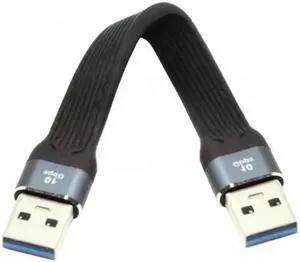 U3-001-0.13M 10Gbps USB 3.1 Type A Male to USB3.0 Type A Male Extension Flat Slim FPC Data Cable 13cm for LaptopDesktop