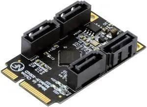 Mini PCI-E PCI Express to SATA 3.0 Four Ports Adapter Converter 6Gbps Hard Drive Extension Card for SSD