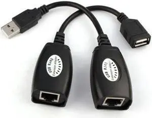 U2-137 USB Keyboard Mouse Over RJ45 CAT5E CAT6 Cable Extension Extender Cable Adapter
