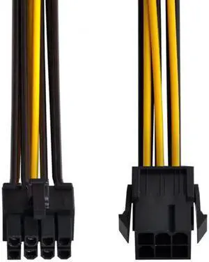 SA-140 PCI-E PCI Express 6 Pin Male to 8 Pin Female Video Card Extension Power Cable