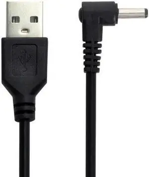 U2-111-RI USB 2.0 Male to Right Angled 90 Degree 3.5mm 1.35mm DC power Plug Barrel 5v Cable 100cm