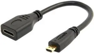 HD-031 D Type Micro HDMI 1.4 Male to Mini HDMI 1.4 Female C Type Extension Cable 10cm for Laptop PC HDTV HD-031 D Type Micro HDMI 1.4 Male to Mini HDMI 1.4 Female C Type Extension Cable 10cm for Laptop PC HDTV