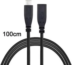 UC-218-BK-1.0M USB-C USB 3.1 Type C Male to Female Extension Data Cable for LaptopMacbook Tablet Mobile Phone 1m