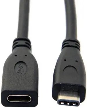 UC-218-BK-0.6M USB-C USB 3.1 Type C Male to Female Extension Data Cable for Macbook Tablet Mobile Phone 60cm