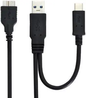 UC-165 Combo USB-C USB 3.1 Type-CUSB3.0 Type-A Host to Micro USB 3.0 Target Data Cable for Disk