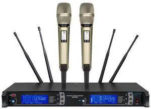 75th anniversary SMK9000 wireless microphone75 YEARs stage performance singing one microphone fortwo speakers Champagne color 75th anniversary SMK9000 wireless microphone75 YEARs stage performance singing one microphone fortwo speakers Champagne color