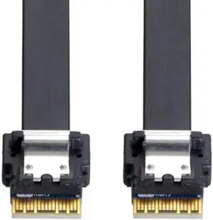 SF-100-0.4M PCI-E Slimline SAS 4.0 SFF-8654 4i 38pin Host to SFF-8654 Slim SAS Target Cable 40cm