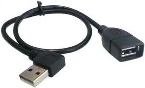 U2-002-RI-0.4M 480Mbps USB 2.0 Right Angled 90 Degree A Type Male to Female Extension Cable 40cm