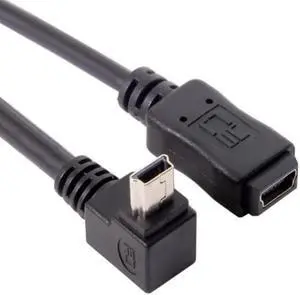 U2-049-UP GPS Mini USB 5P 90D Up Angled Male to Mini USB 5Pin Female Extension Cable