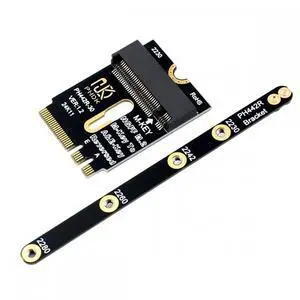 2230 NGFF A+E-Key Male to NVME M-key Female Extension PCI-E 4.0 Adapter with Bracket for Laptop Mainboard SSD 2280