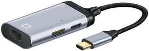 UC-162-LAN USB-C Type-C USB3.1 to 1000Mbps Gigabit Ethernet Network LAN Adapter with Female PD Power Port UC-162-LAN USB-C Type-C USB3.1 to 1000Mbps Gigabit Ethernet Network LAN Adapter with Female PD Power Port
