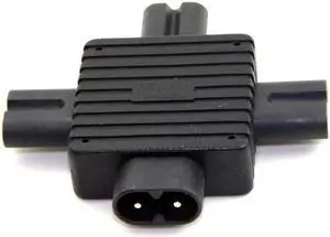 PW-040 IEC 320 Figure 8 C8 Male to 3X Female C7 Splitter Power Adapter for Power Supply 1 in 3 out PW-040 IEC 320 Figure 8 C8 Male to 3X Female C7 Splitter Power Adapter for Power Supply 1 in 3 out