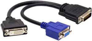 DB-026 DMS-59 Male to DVI 24+5 FemaleVGA RGB 15pin Female Splitter Extension 15cm DB-026 DMS-59 Male to DVI 24+5 FemaleVGA RGB 15pin Female Splitter Extension 15cm