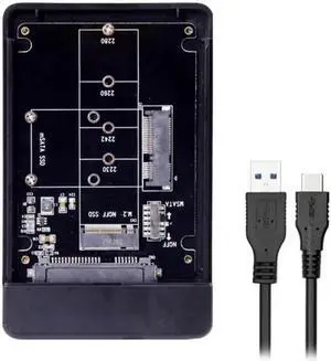 UC-209 Combo M.2 NGFF B-keymSATA SSD to USB Type-C Converter Case Enclosure with Switch UC-209 Combo M.2 NGFF B-keymSATA SSD to USB Type-C Converter Case Enclosure with Switch