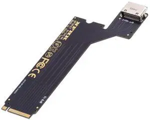PCI-E 4.0 M.2 M-key to Oculink SFF-8612 SFF-8611 Host Adapter for 2024 ThinkBook 14+ AMD8845 External Graphics Card & SSD