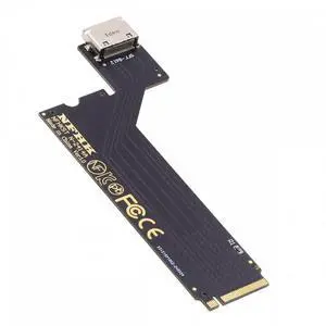 PCI-E 4.0 M.2 M-key to Oculink SFF-8612 SFF-8611 Host Adapter for 2024 ThinkBook 14+ AMD8845 External Graphics Card & SSD