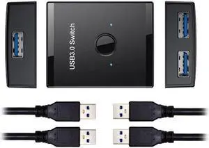 U3-014 KVM USB 3.0 Bidirectional Switch Selector 2 to 1 PCs Sharing or 1 to 2 Hub for Keyboard Mouse Scanner Printer U3-014 KVM USB 3.0 Bidirectional Switch Selector 2 to 1 PCs Sharing or 1 to 2 Hub for Keyboard Mouse Scanner Printer