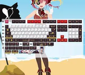 VTuber 2D anime high-tech mechanical-themed keyboard accessories fan-made keycaps Baozhong Malin VTuber 2D anime high-tech mechanical-themed keyboard accessories fan-made keycaps Baozhong Malin