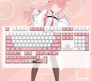 VTuber 2D anime high-tech mechanical-themed keyboard accessories fan-made keycaps Bo Yi Xiaonier Li VTuber 2D anime high-tech mechanical-themed keyboard accessories fan-made keycaps Bo Yi Xiaonier Li