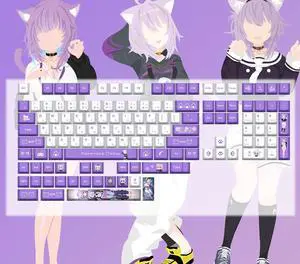 VTuber 2D anime high-tech mechanical-themed keyboard accessories fan-made keycaps The cat is eating rice soup. VTuber 2D anime high-tech mechanical-themed keyboard accessories fan-made keycaps The cat is eating rice soup.