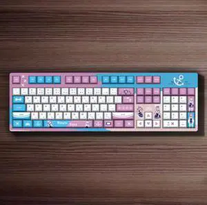 Anime 2D personalized customization Dly hot-pulled shaft PBT thermal transfer keycaps gamingmechanical keyboard Kof Akuoya white base mechanical keyboard