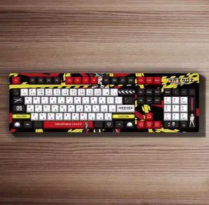 Anime 2D personalized customization Dly hot-pulled shaft PBT thermal transfer keycaps gamingmechanical keyboard Shaw Fah Cha Kuloai Bai Di Mechanical Keyboard