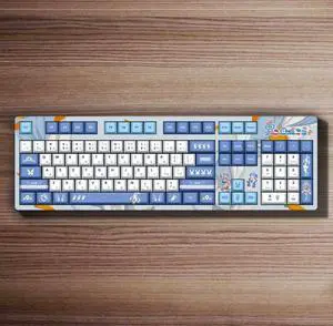 Anime 2D personalized customization Dly hot-pulled shaft PBT thermal transfer keycaps gamingmechanical keyboard Watanabe Peckara White Base Mechanical Keyboard Anime 2D personalized customization Dly hot-pulled shaft PBT thermal transfer keycaps gamingmechanical keyboard Watanabe Peckara White Base Mechanical Keyboard