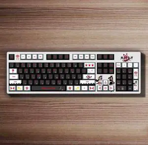 Anime 2D personalized customization Dly hot-pulled shaft PBT thermal transfer keycaps gamingmechanical keyboard Master Moi White Bottom Mechanical Keyboard