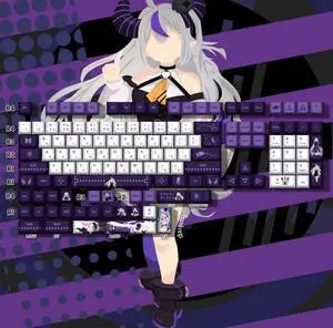 VTuber 2D anime high-tech mechanical-themed keyboard accessories fan-made keycaps Laplace Dark VTuber 2D anime high-tech mechanical-themed keyboard accessories fan-made keycaps Laplace Dark