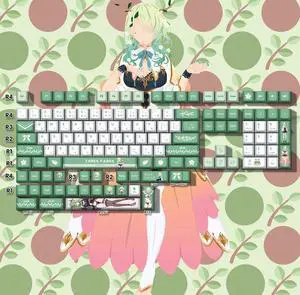 VTuber 2D anime high-tech mechanical-themed keyboard accessories fan-made keycaps Selahi Fana VTuber 2D anime high-tech mechanical-themed keyboard accessories fan-made keycaps Selahi Fana